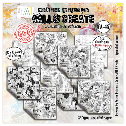 AALL and Create - Designpapier "Speckled Vellum" Paper Pack 12x12 Inch - 10 Bogen