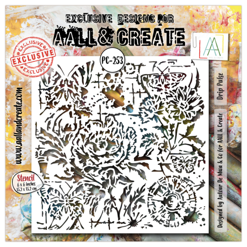 AALL and Create - Schablone 6x6 Inch "Drip Pulse "Stencil