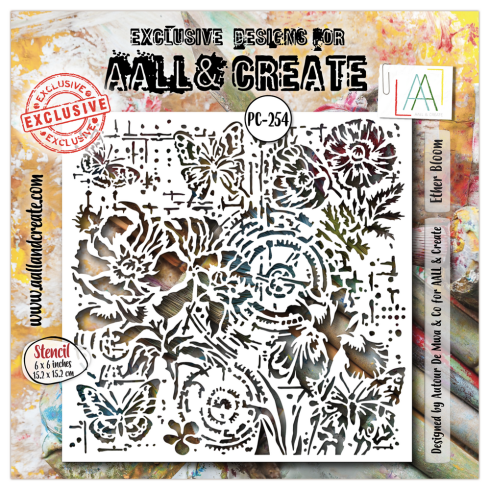 AALL and Create - Schablone 6x6 Inch "Ether Bloom "Stencil