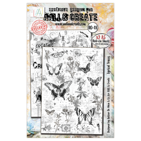 AALL and Create - Transfer Aufkleber "Lyrical Traces" Rub-Ons A5