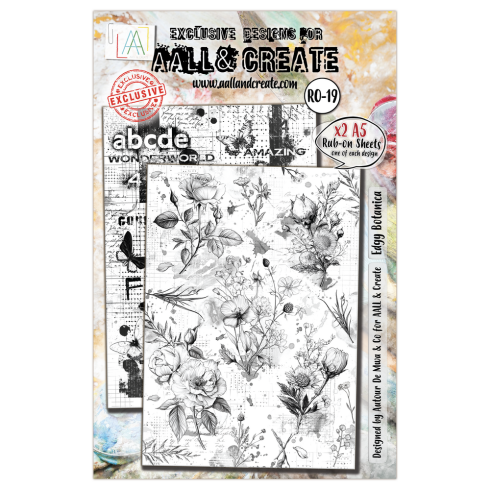 AALL and Create - Transfer Aufkleber "Edgy Botanica" Rub-Ons A5