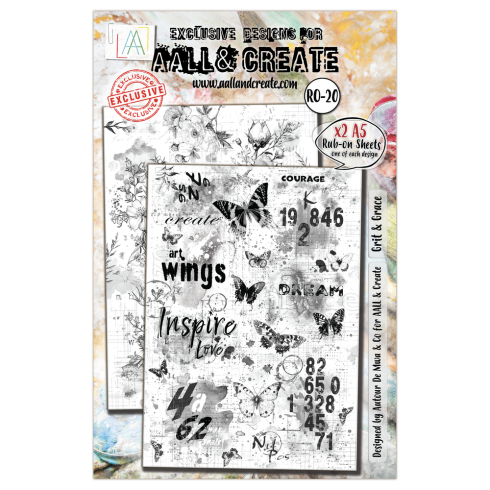 AALL and Create - Transfer Aufkleber "Grit & Grace" Rub-Ons A5