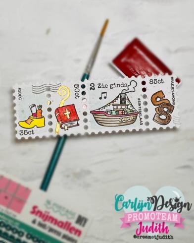 Preview: Carlijn Design - Stanzschablone "Rechthoeken Postage DIY" Dies 