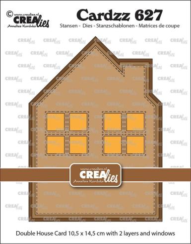 Crealies - Stanzschablone "No. 627 Double Card House with Windows" Cardzz Dies