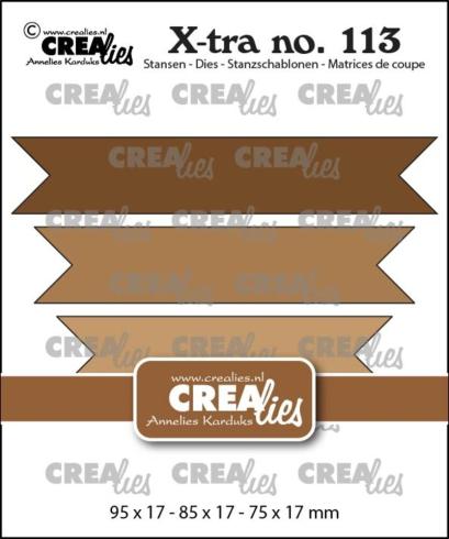 Crealies - Stanzschablone "No. 113 Fishtail Banners Smooth" X-tra Dies