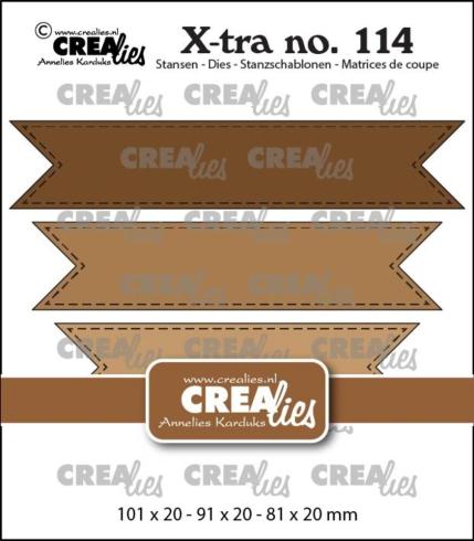 Crealies - Stanzschablone "No. 114 Fishtail Banners Stitch" X-tra Dies
