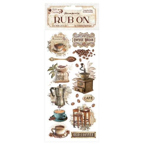 Stamperia - Transfer Aufkleber "Vintage Coffee Moments" Rub-On