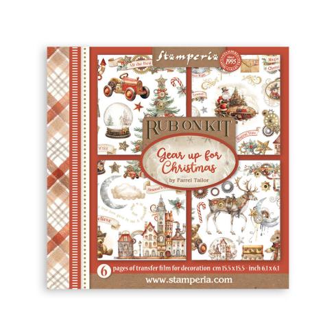 Stamperia - Transfer Aufkleber "Gear up for Christmas" Rub-On