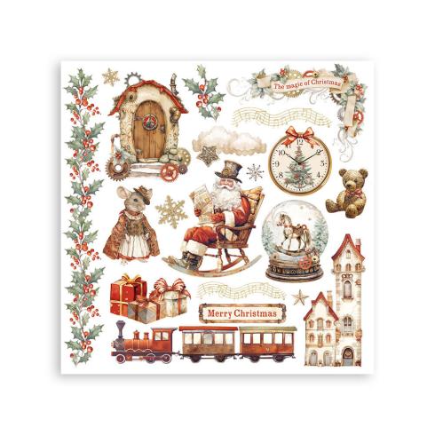 Stamperia - Transfer Aufkleber "Gear up for Christmas" Rub-On