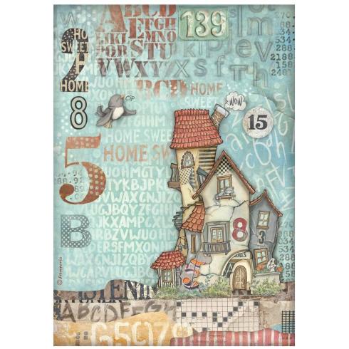 Stamperia - Decopatch Papier "House" Decoupage A4 - 6 Bogen  