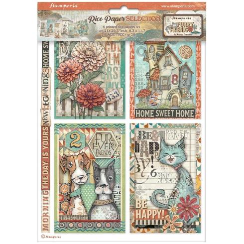 Stamperia - Decopatch Papier "Selection" Decoupage A4 - 6 Bogen  