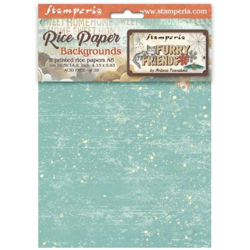 Stamperia - Decopatch Papier "Backgrounds" Decoupage A6 - 8 Bogen  