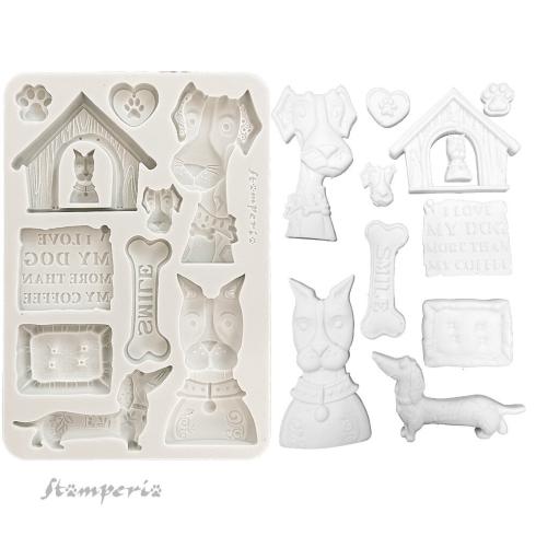Stamperia - Gießform A5 "I Love My Dog" Soft Mould 