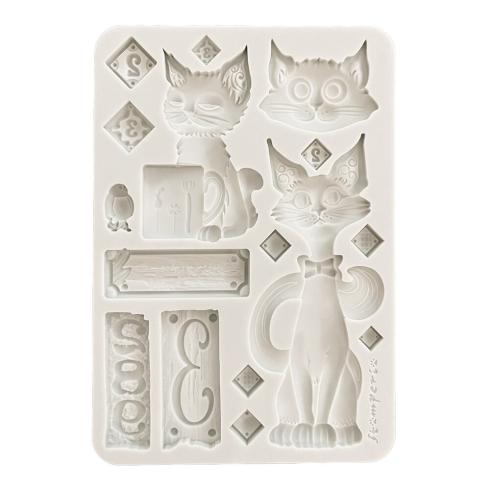 Stamperia - Gießform A5 "Cats" Soft Mould 