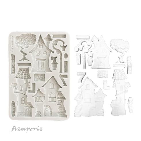 Stamperia - Gießform A5 "Houses" Soft Mould 