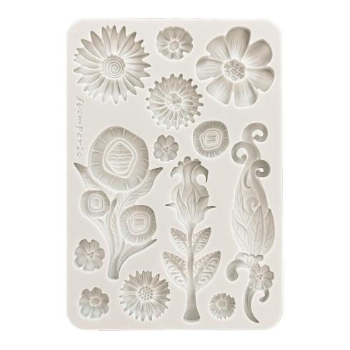 Stamperia - Gießform A5 "Flowers" Soft Mould 