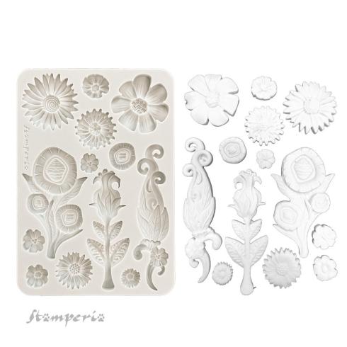 Stamperia - Gießform A5 "Flowers" Soft Mould 