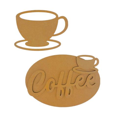 Stamperia - Holzteile "Cup and Plate" MDF Crafty Shapes Blanks