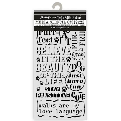 Stamperia - Schablone 12x25cm "Quotes Pattern" Stencil