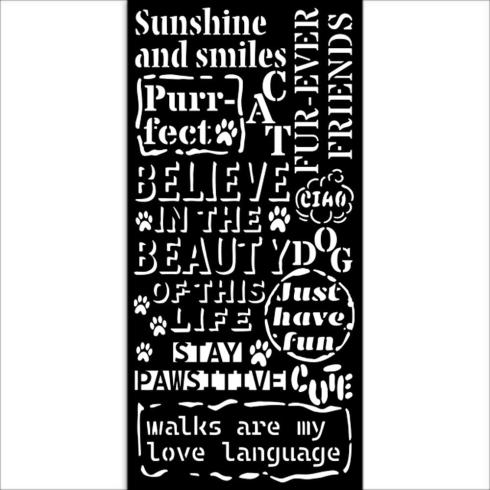 Stamperia - Schablone 12x25cm "Quotes Pattern" Stencil