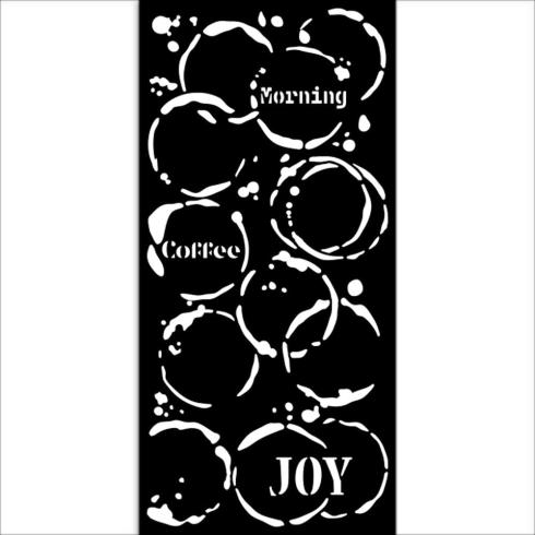Stamperia - Schablone 12x25cm "Coffee Prints" Stencil