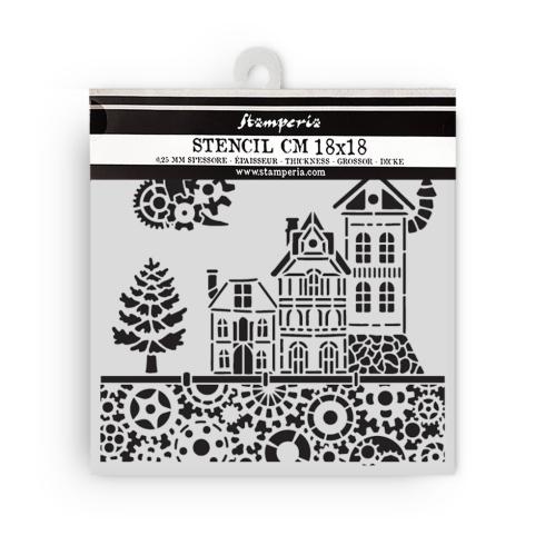 Stamperia - Schablone 18x18cm "Houses" Stencil  