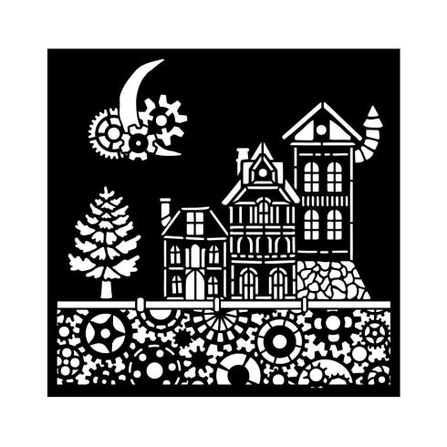 Stamperia - Schablone 18x18cm "Houses" Stencil  