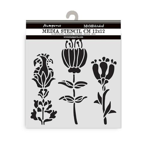 Stamperia - Schablone 12x12cm "Stylized Flowers" Stencil
