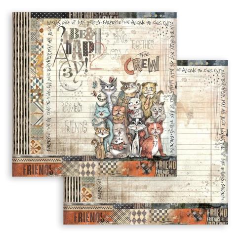 Stamperia - Designpapier "Furry Friends" Paper Pack 12x12 Inch - 10 Bogen