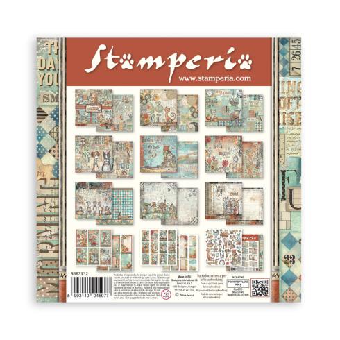 Stamperia - Designpapier "Furry Friends" Paper Pack 8x8 Inch - 10 Bogen