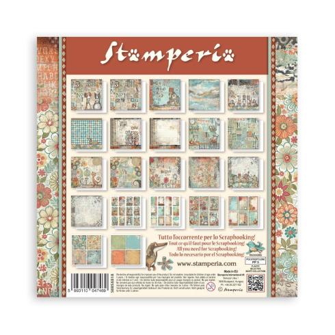 Stamperia - Designpapier "Furry Friends" Maxi Paper Pack 8x8 Inch - 22 Bogen