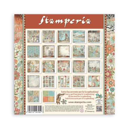 Stamperia - Designpapier "Furry Friends" Maxi Paper Pack 12x12 Inch - 22 Bogen