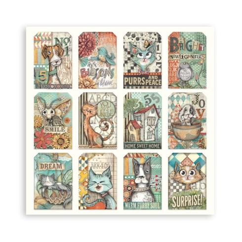 Stamperia - Designpapier "Furry Friends" Maxi Paper Pack 12x12 Inch - 22 Bogen