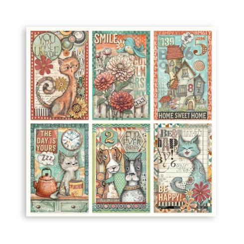 Stamperia - Designpapier "Furry Friends" Maxi Paper Pack 12x12 Inch - 22 Bogen