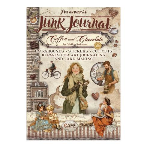 Stamperia - Papier, Aufkleber & Stanzteile "Coffee and Chocolate" Junk Journal Backgrounds,Stickers,Cut-Outs