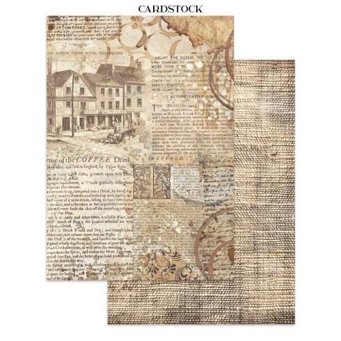 Stamperia - Papier, Aufkleber & Stanzteile "Coffee and Chocolate" Junk Journal Backgrounds,Stickers,Cut-Outs