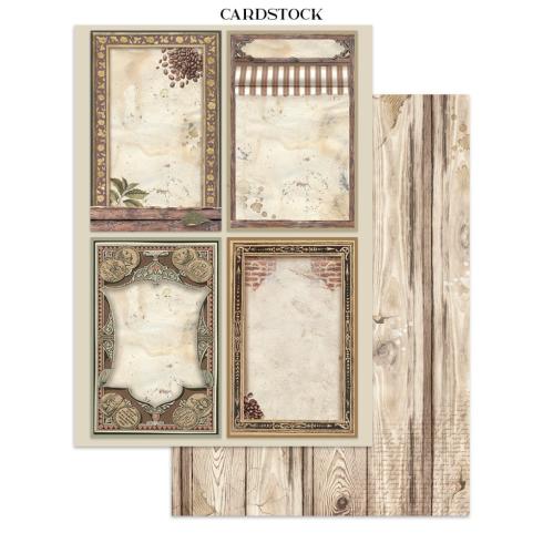 Stamperia - Papier, Aufkleber & Stanzteile "Coffee and Chocolate" Junk Journal Backgrounds,Stickers,Cut-Outs