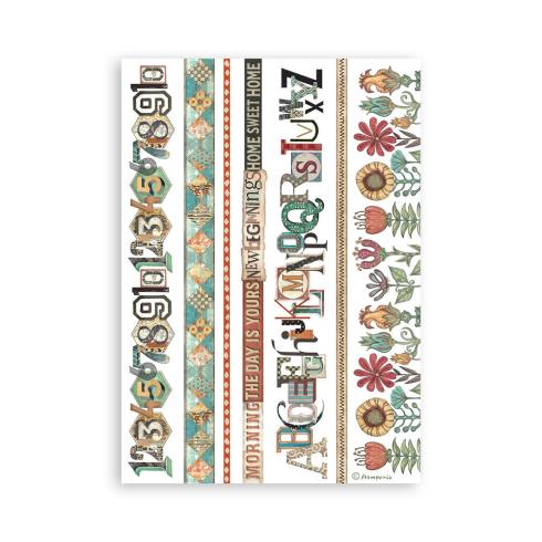 Stamperia - Washi Papier "Furry Friends" Washi Pad 14,8x21cm - 8 Bogen