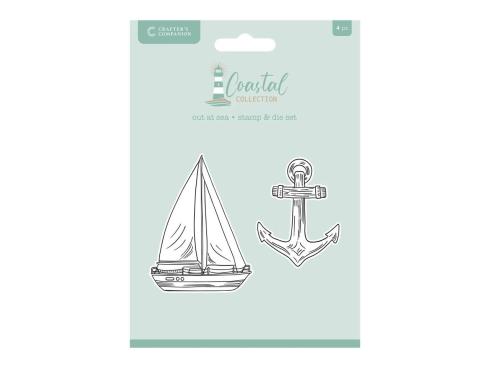 Crafters Companion - Stempelset & Stanzschablone "Out at Sea" Stamp & Dies
