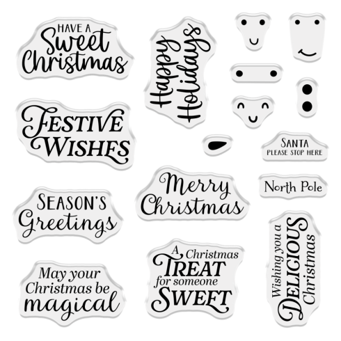 Crafters Companion - Stempelset & Stanzschablone "Christmas Cupcakes" Stamp & Dies