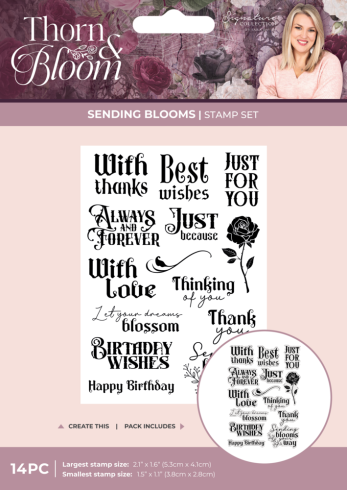 Crafters Companion - Stempelset "Sending Blooms" Clear Stamps