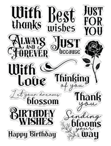 Crafters Companion - Stempelset "Sending Blooms" Clear Stamps