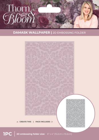 Crafters Companion - Prägefolder "Damask Wallpaper" 2D Embossingfolder