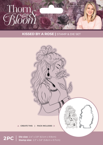 Crafters Companion - Stempelset & Stanzschablone "Kissed by a Rose" Stamp & Dies