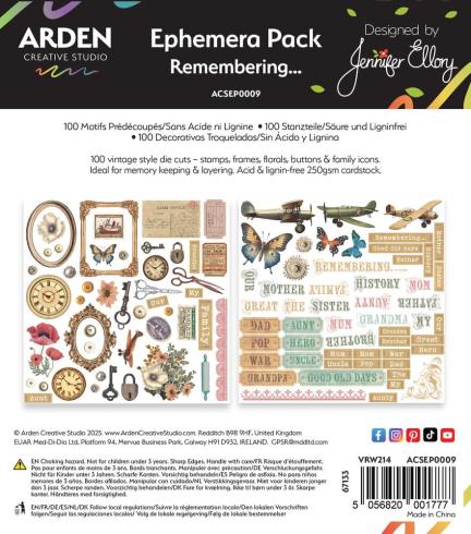 Arden Creative Studio - Stanzteile "Remembering..." Ephemera