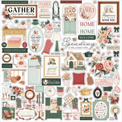 Carta Bella - Aufkleber "Feels Like Home" Element Stickers 