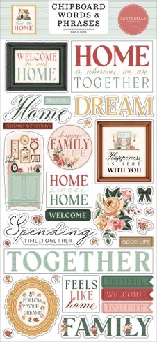 Carta Bella - Chipboard Sticker 6x13 Inch "Feels Like Home "
