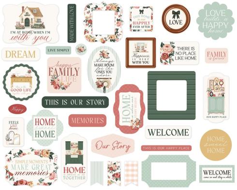 Preview: Carta Bella - Stanzteile "Feels Like Home" Ephemera