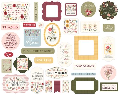 Preview: Carta Bella - Stanzteile "Pressed Floral" Ephemera