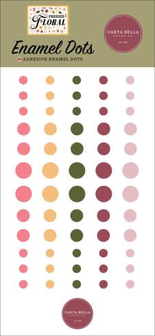 Carta Bella -"Pressed Floral" Enamel Dots 60 Stk. 